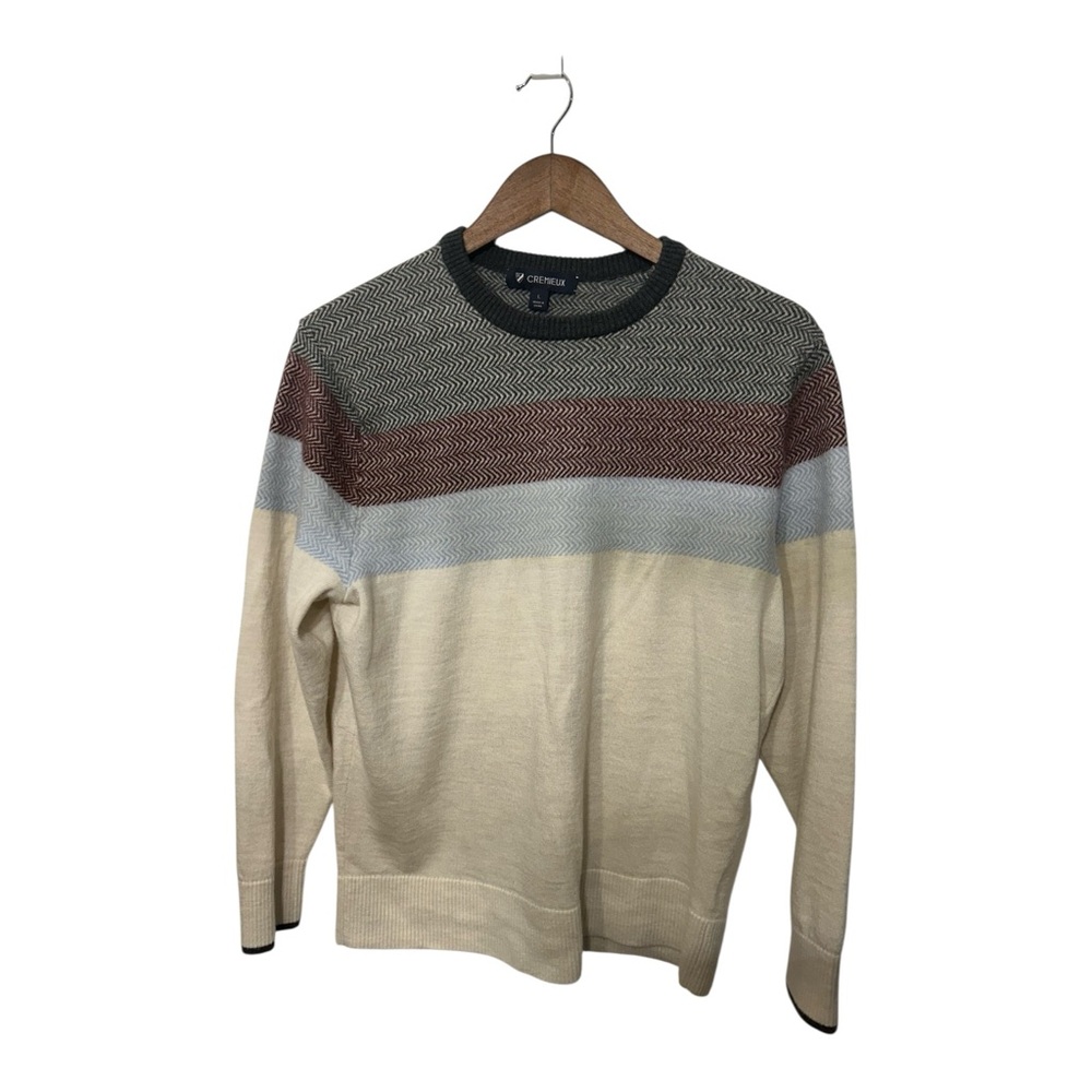 Daniel Cremieux 100% Extra Fine Merino‎ Wool Sweater Men’s L Crewneck Luxury